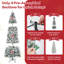 Arbre de Noël artificiel mince 6 pi avec 200 lumières DEL multicolores préinstallées