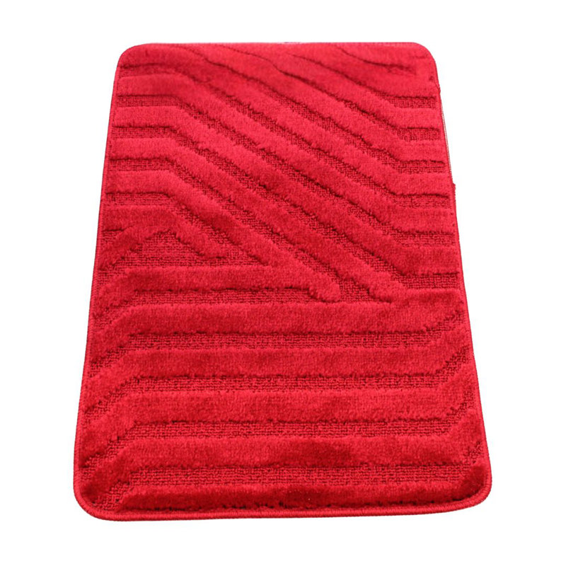 Polypropylene Plastic Bath Mat, Burgundy