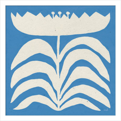 Delighted Floral II Blue Print