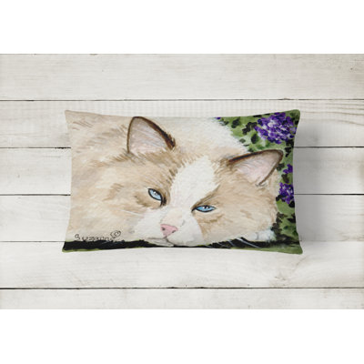 Cat Outdoor Reversible Throw Pillow