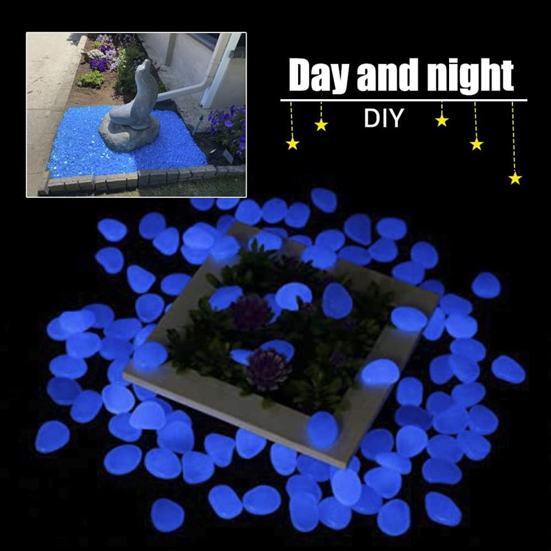 1000 pcs Blue Glowing Pebbles