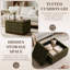 Pouf de rangement carré capitonné de 67 cm avec couvercle relevable et base en bois-1170786281-1170786283