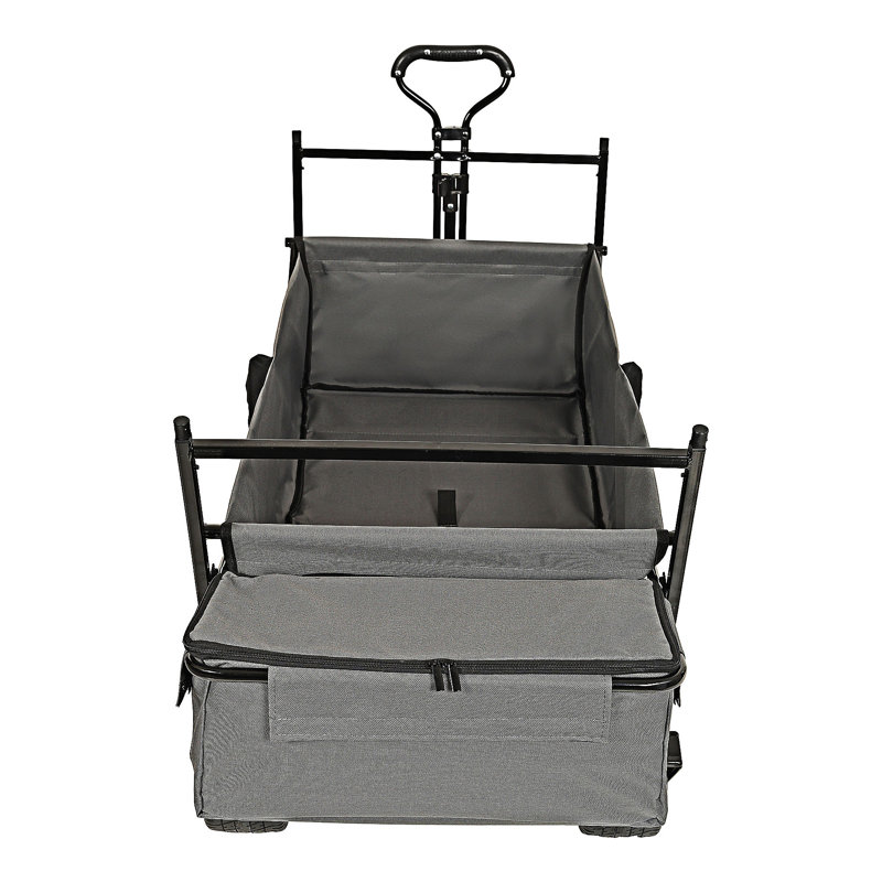 Collapsible Foldable Wagon With Canopy, Black