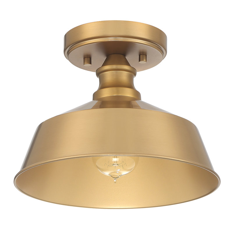 Plafonnier 1 lumière Jeb en laiton naturel, Laiton naturel
