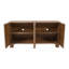 Armoire de rangement moderne à quatre portes en bois massif rustique Jayveion