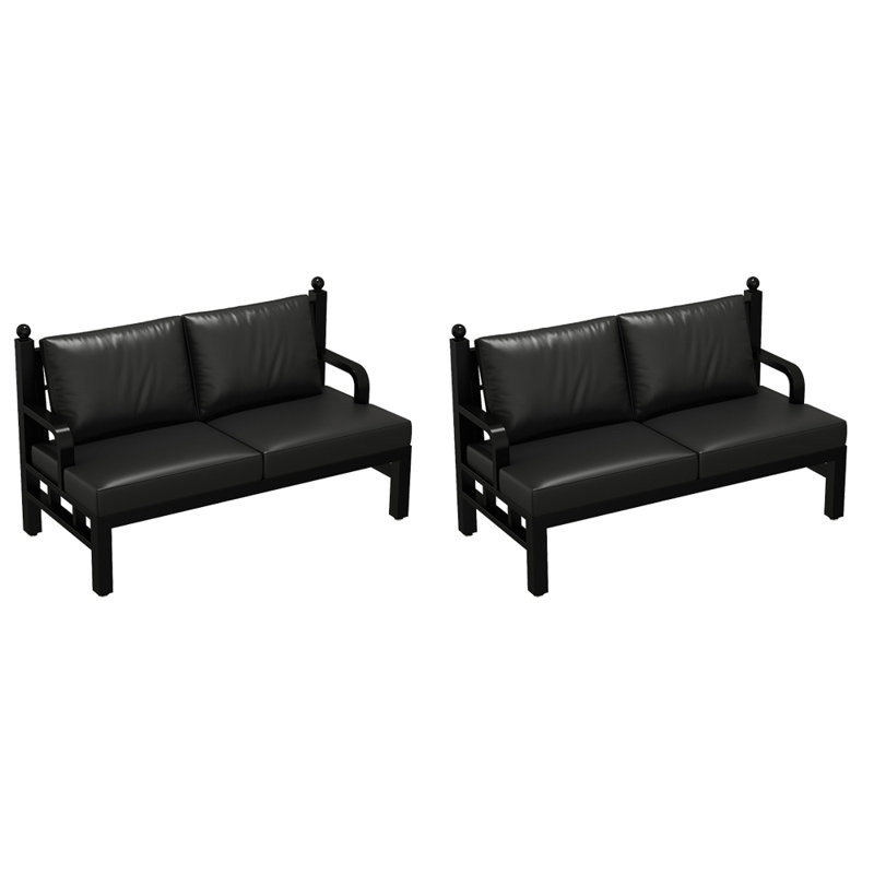 Banc rembourré en similicuir de style industriel