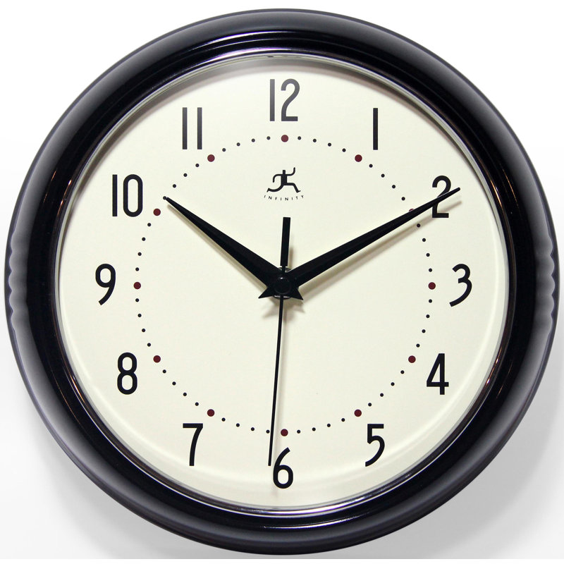 Desdra Wall Clock, Small, Black