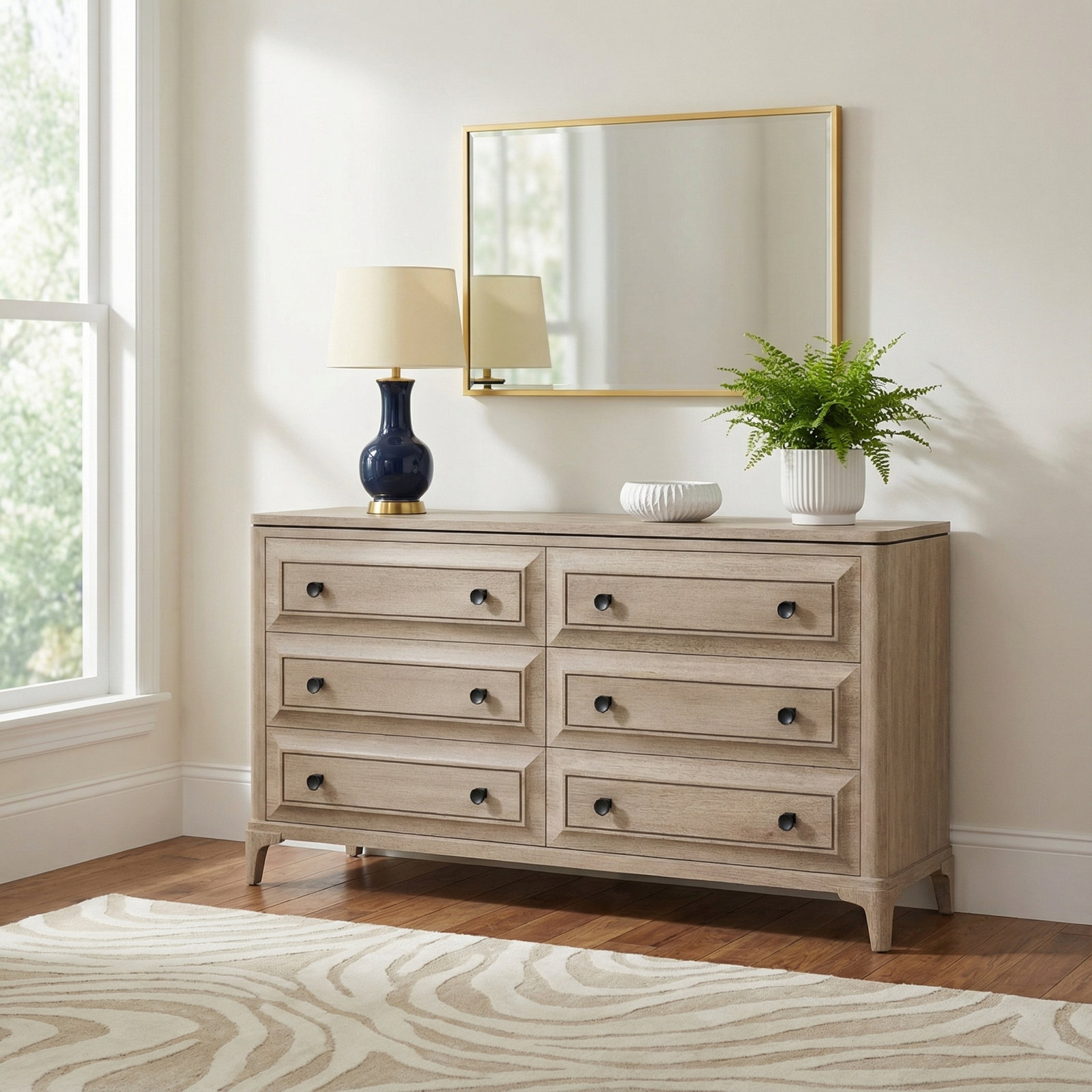 Dana Heights 6-Drawer Modern Dresser