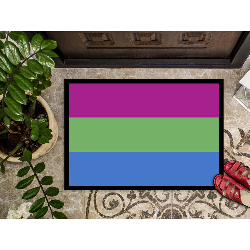 Tapis de porte USA Gay Pride, l 18 po x L 27 po, Fierté polisexuelle