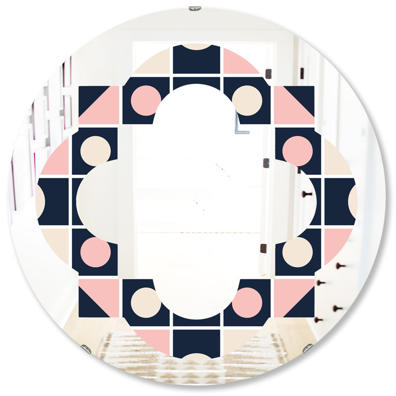 Miroir mural éclectique Quatrefoil, H 31,5 po x l po