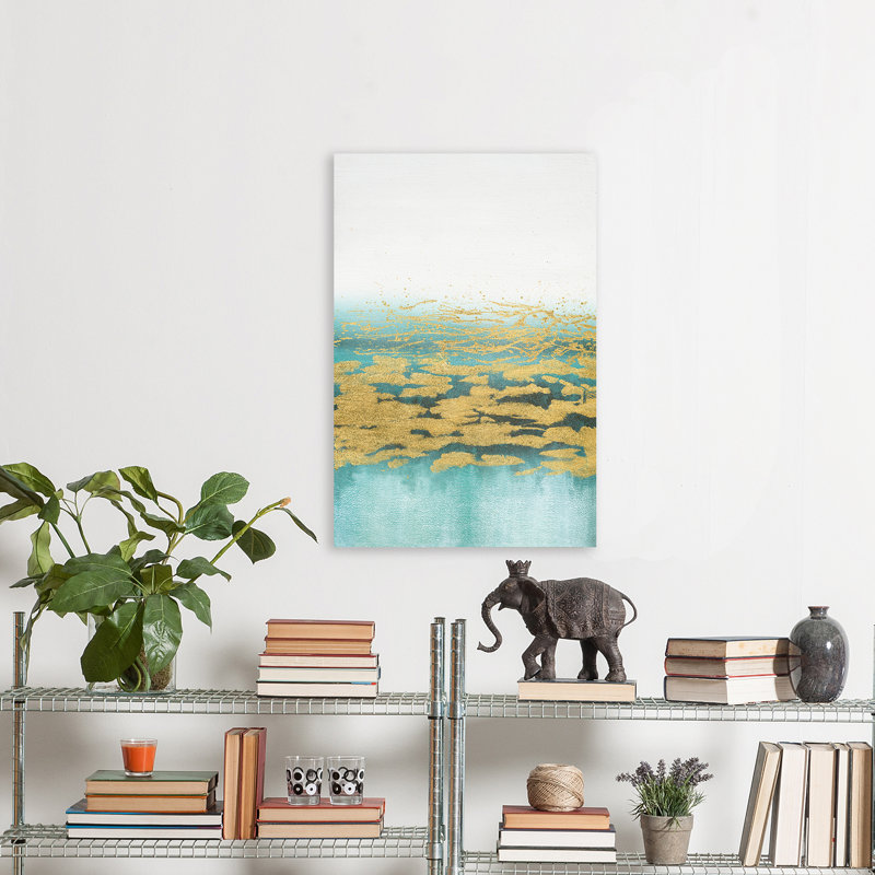 Peinture sur toile tendue, H 36 po x l 24 po x P 1,5 po