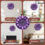 Chiffres de l'horloge en cristal mauve