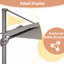 Parasol de patio en porte-à-faux à double plateau 11 pi avec UPF80 + et manivelle-1439106237