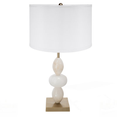 Lampe de table ronde à trois niveaux avec abat-jour tambour