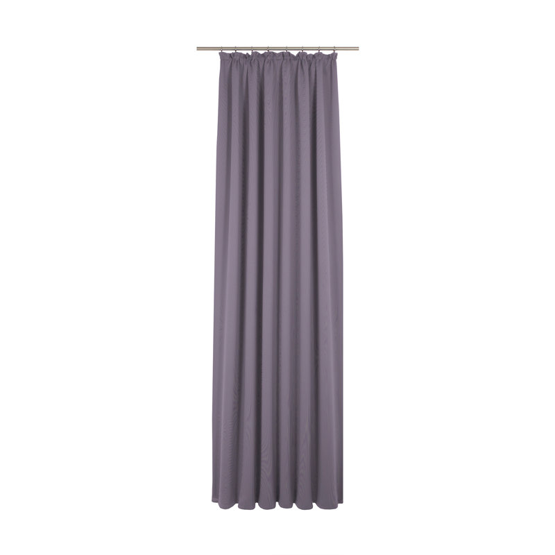 Yvette Pencil Pleat Blackout Single Curtain, Purple, 145cm Width x 225cm Drop