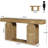 Rustic Farmhouse U-shaped Console Table - Light Brown Mdf, Timeless Charm For Modern/rustic Interiors