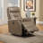 Akeelah 31" W Solid Wood Power Swivel Glider Polyester Upholstered Recliner-2053520876