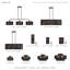 Très grand semi-encastré 4 lumières Asllan-122725084-122725085