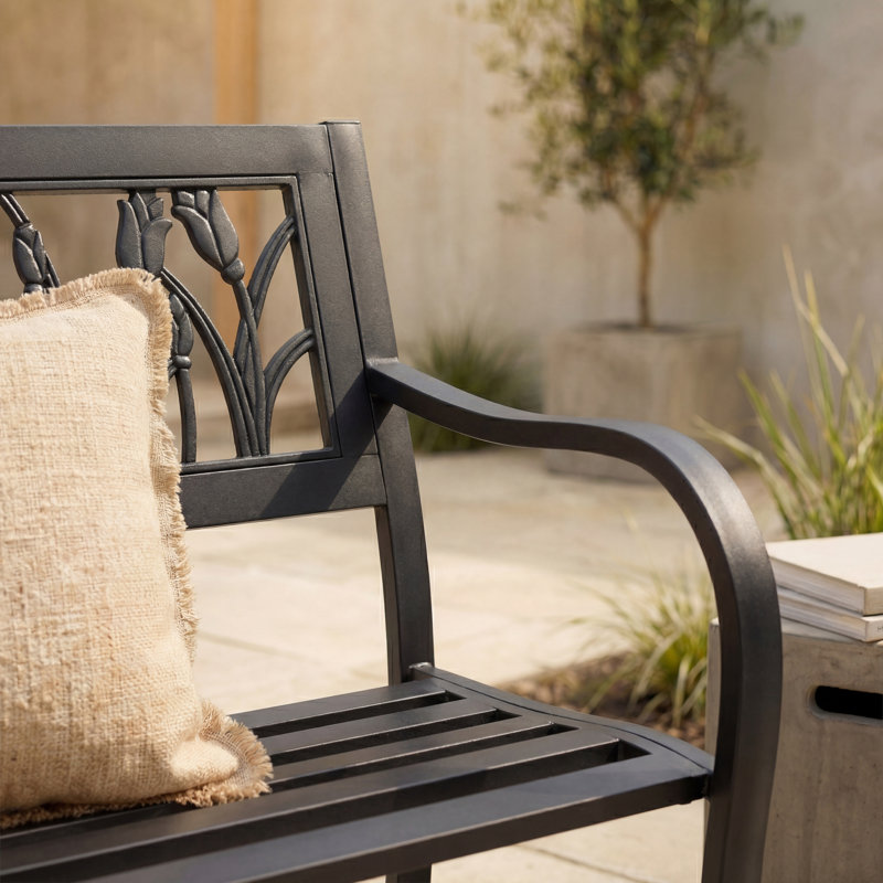 Mirren Steel Outdoor Bench