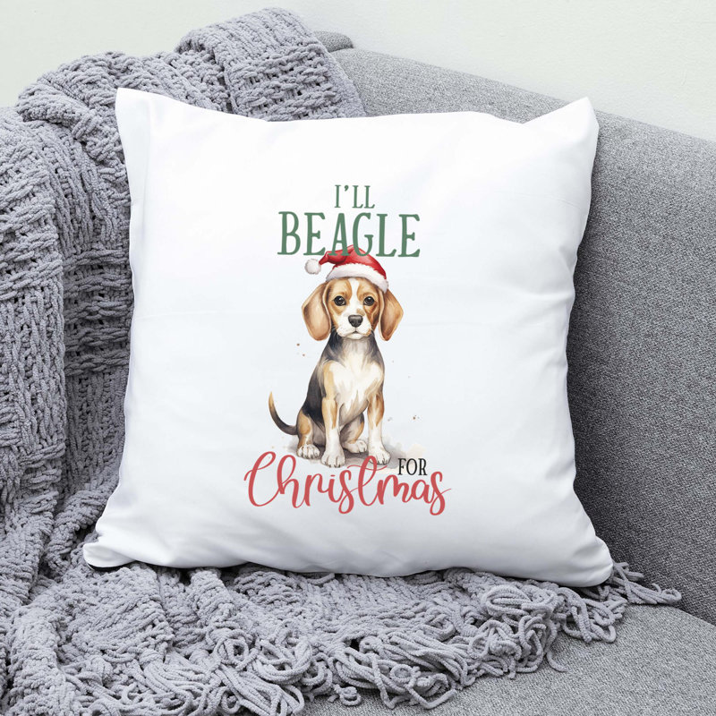 01_beagle Throw Pillow, 20" x 20"