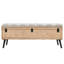 Banc de rangement en bois de sapin massif 43,3 po