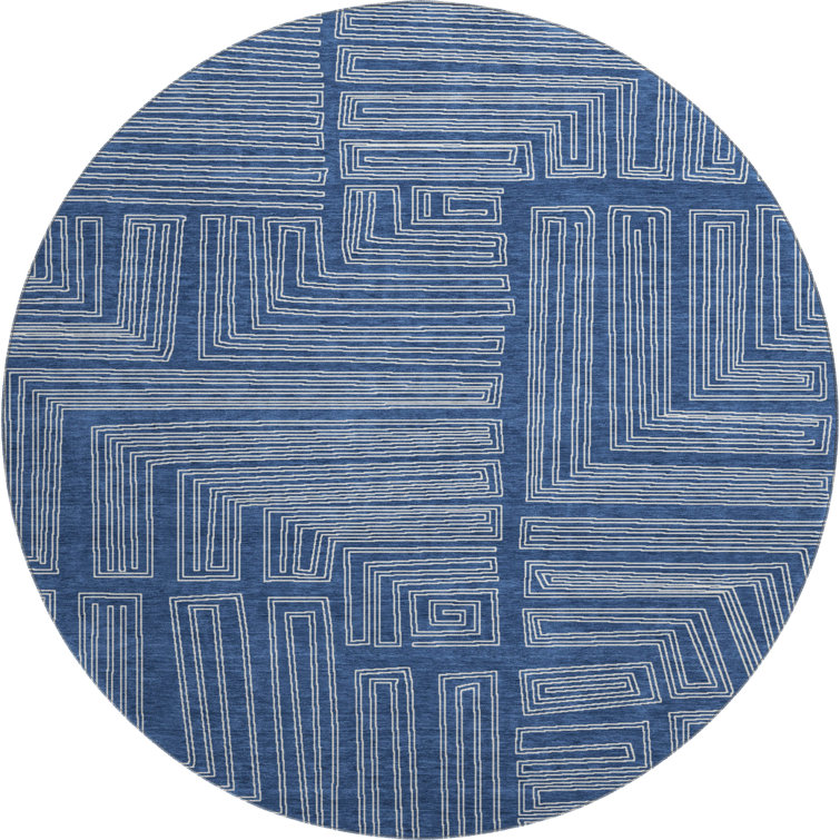 Premium Machine Washable Harrietstown AMF1045 Geometric Rug