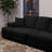 111" Modular Sectional Sofa, 4-seat Oversized Deep Seat Cloud Couch, No Assembly Required, Convertible Straight Sofa To L-shaped For Living Room, Apartment & Home, Black-1709160465