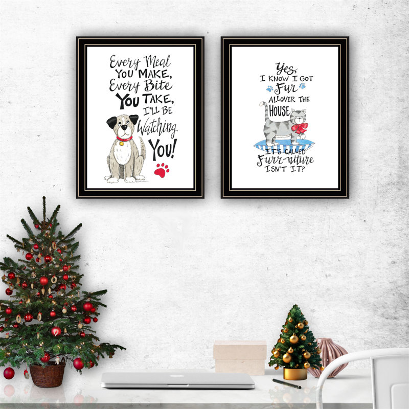 Vignette 2 pièces Trendy Decor 4U It's It's Furr-Niture Reproduction d'art mural pour salon, chambre à coucher