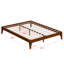 Base de lit plateforme en bois avec support en lattes de bois-1073192065