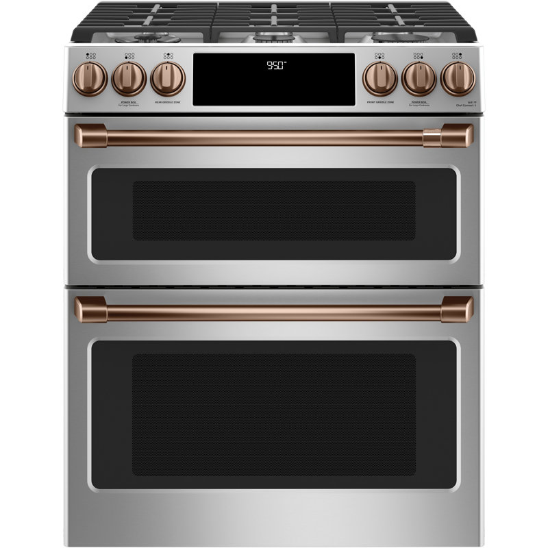 Front Control Gas Range Handle Kit, Brushed Copper