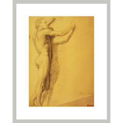 Étude d'un nu masculin par Edgar Degas - reproduction giclée encadrée