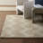NICOLE MILLER NEW YORK Kendall Fluted Geo Handcrafted Wool Area Rug Taupe-107408534