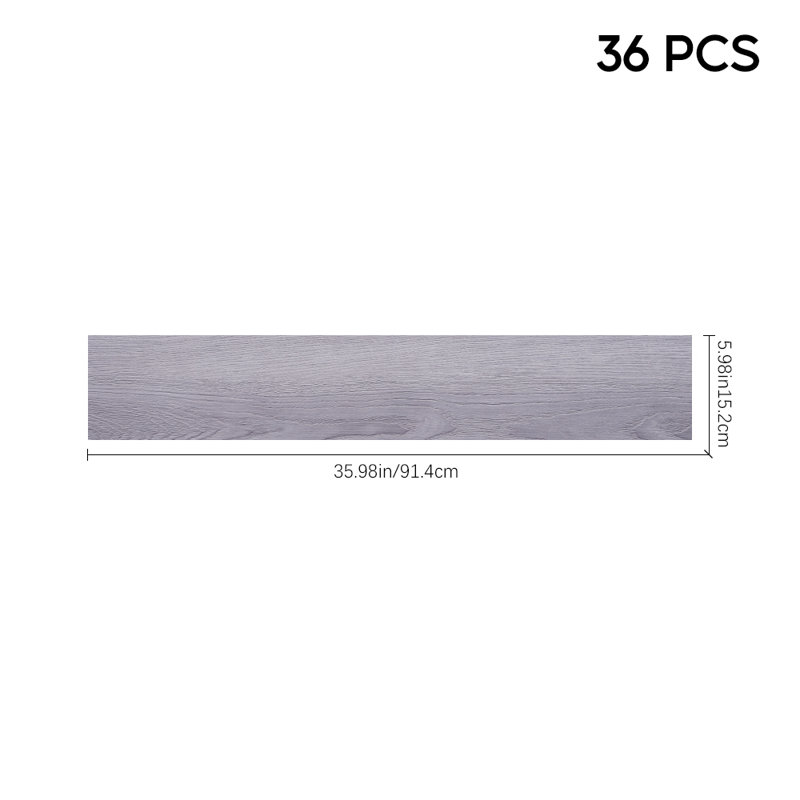 15.2cm W x 91.4cm L x 0.2cm Laminate Flooring