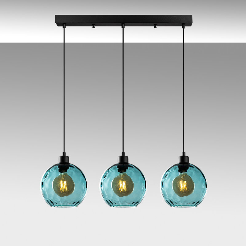 Sheen Chandelier, Black, Teal