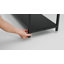 L-Shaped Metal Base Computer Desk with Power Outlet-410358513