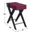 Black And Burgundy Rectangular Accent Table With Charging Dock, 1 Drawer Pull, Leg Design, Kd Assembly, Manual-Close Drawer, Table, 20 Lb Weight Side In Burgundy, Single Storage, Legs, Glide Side,