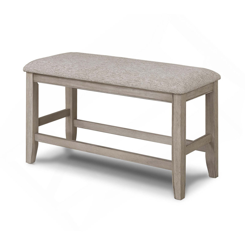 Banc rembourré en bois Farmhouse