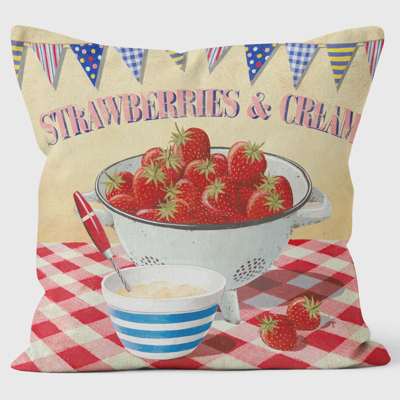 Strawberries and Cream - Martin Wiscombe Cushion