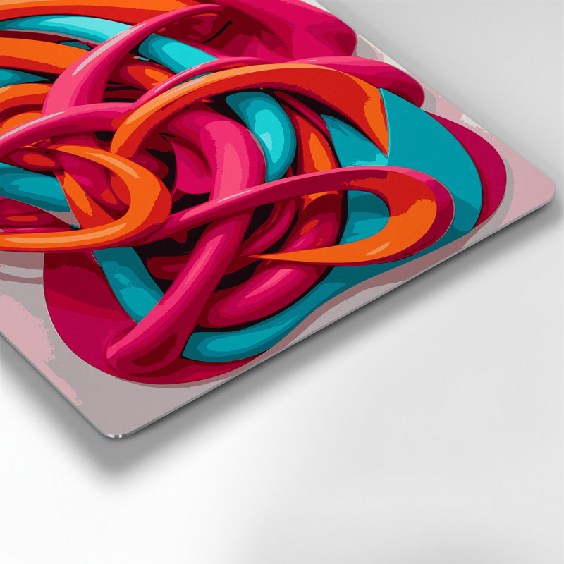 «Biomorphic Abstraction 38», art mural en métal rouge, H 20 po x l 24 po