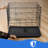 Foldable Metal Dog Cage with Plastic Tray