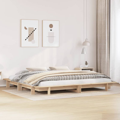 Bed Frame Without Mattress Solid Wood Pine