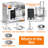 Multifunction Food Processor - Ultra Quiet Powerful Motor, Includes 6 Attachment Blades