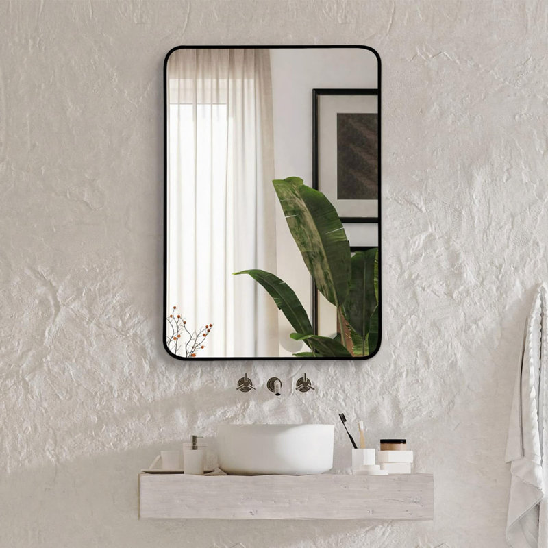 Miroir de salle de bain 22 ", Noir, 30 po x 22 po