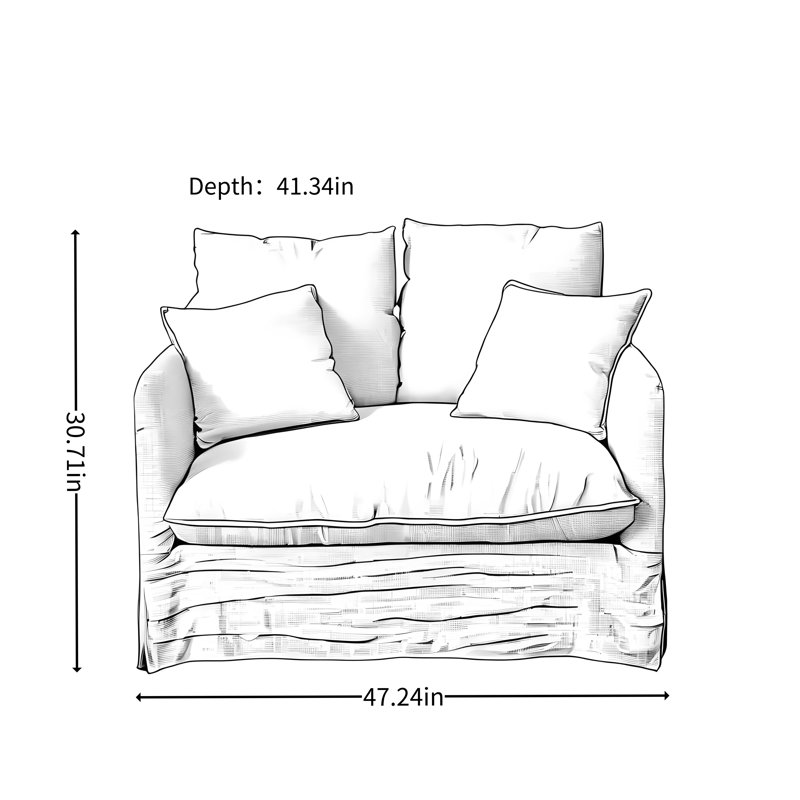 Wabi-Sabi Retro Linen Washable Sofa