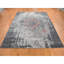 Tapis noué à la main 9 pi 2 po x 12 pi gris en laine et soie Arsenic noué à la main 105A0F3E683F4418A71F81DD7714AE77