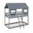 Twin Over Twin Bunk Bed Wood Bed-1649078799