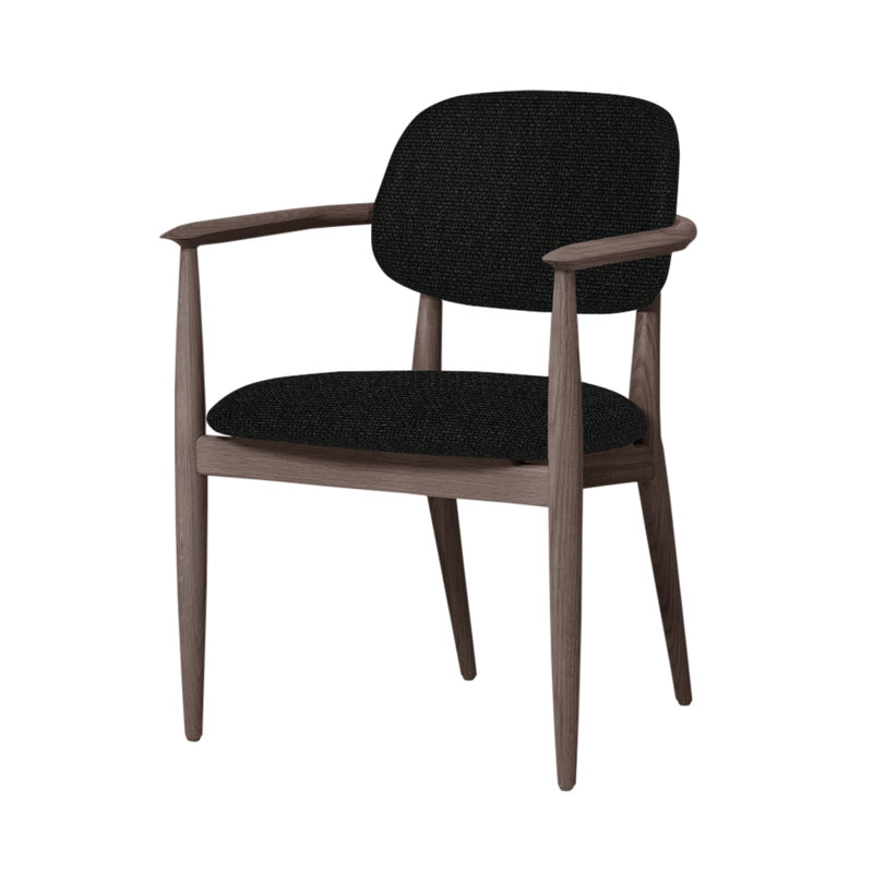 Chaise Slow de Space Copenhagen, Noyer à finition savonnée, Medley 60999