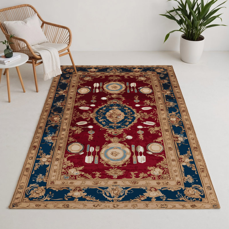 Tapis rouge français intérieur et extérieur, Rectangulaire 3 pi x 5 pi