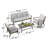 Leigh 4-Piece Patio Conversation Set with Cushions