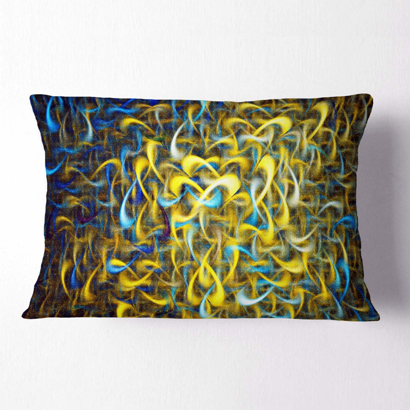 Coussin lombaire à motif abstrait fractal